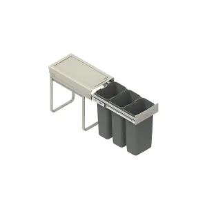 REJS recycle bin, pull out waste bin - W: 300mm (JC604), without front fixing brackets