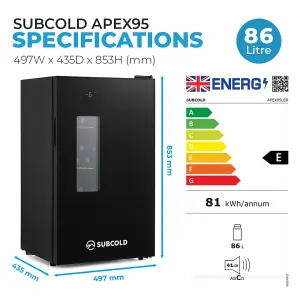 Subcold Apex95 LED Drinks Fridge