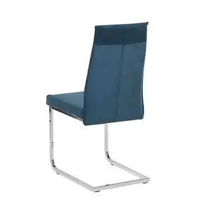 Bruno Upholstered Dining Chair Blue