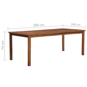 Berkfield Garden Table 200x100x74 cm Solid Acacia Wood