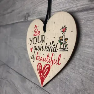 Red Ocean Own Kind of Beautiful Stronger Inspirational Motivational Friendship Gifts Quote Sign Love Plaque