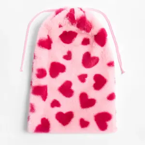 OHS Cosy Fleece Gift Set Womens Christmas Winter Hot Water Bottle 5PC - Pink