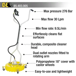 BE PRESSURE WHIRLAWAY 18" ROTARY FLAT SURFACE CLEANER