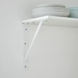 GoodHome Ultim White Steel Shelving bracket (H)300mm (D)250mm