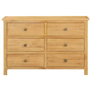 vidaXL Chest of Drawers 105x33.5x73 cm Solid Oak Wood