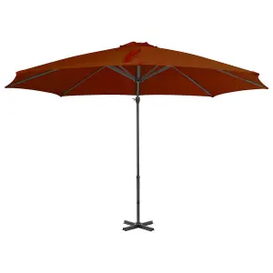 Berkfield Cantilever Umbrella with Aluminium Pole Terracotta 300 cm