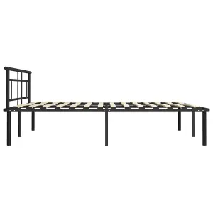 Berkfield Bed Frame Black Metal 200x200 cm