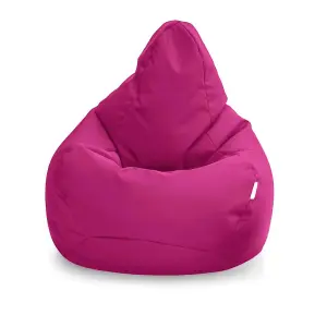 Loft 25 Bean Bag Gamer Chair Living Room Water Resistant Indoor Outdoor Beanbag, Cerise