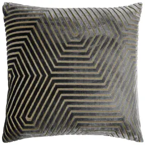 Geometric Square Throw Pillow Cover Charcoal