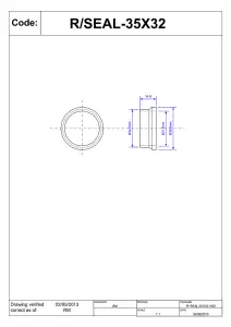 McAlpine R/SEAL-35X32 1.25" x 32mm Synthetic Rubber Seal Reducer