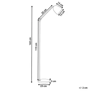 Beliani Modern Metal Floor Lamp White CHANZA