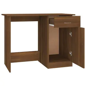 Berkfield Desk Brown Oak 100x50x76 cm Engineered Wood