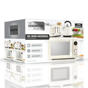 Daewoo Kensington Cream Microwave 20 Litre 800W Digital Display SDA1654GE