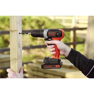 Black & Decker BCD001BAST 18V Lithium-Ion Drilldriver 600RPM With 2 Batteries and 160 Tools