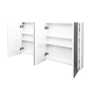 WestWood Wall Mount Mirror Bathroom Cabinet Unit Storage Cupboard White