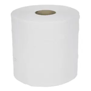 Sealey Paper Roll White 2-Ply Embossed 150m Pack of 6 WHT150