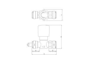 Flomasta Plastic Push-fit Shut-off Stop cock, (Dia)15mm x 15mm