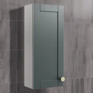 Ashford Matt Kombu green Single Bathroom Wall cabinet (H)72cm (W)29.5cm