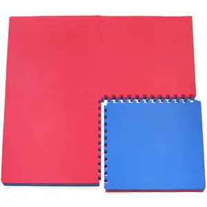 Martial Arts Karate Judo Kick Boxing Gym MMA 40mm in Red/Blue Floor Mat