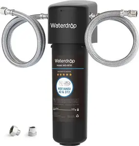 Waterdrop 10UA Under Sink Water Filter, 30,000 Liters High Capacity Water Filter System, NSF/ANSI 42 Certified,Reduce PFAS, PFOA/PFOS, Reduce Lead,