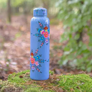 BillyCan Hand-Painted Picnic Water Bottle - 875ml - Ocean Pansy