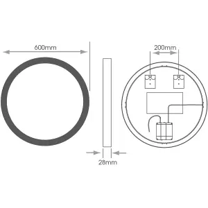 Luxury Illuminated LED Mirror Touch Sensor Dimmable