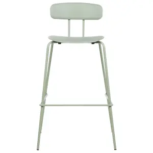 Set of 2 Bar Chairs SIBLEY Light Green