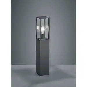 Luminosa Garonne Modern Outdoor Bollard Anthracite IP44 - UK Stock