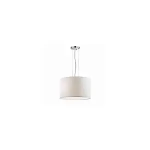 Luminosa Wheel  3 Light  Small Round Ceiling Pendant White, E27