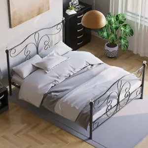 Vida Designs Chicago Black 5ft King Size Metal Bed Frame