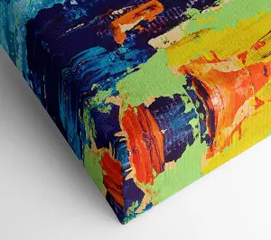 Vibrant Patchwork Blobs Canvas Print Wall Art - Medium 20 x 32 Inches