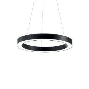 Luminosa Oracle Integrated LED Small Ceiling Pendant Black 3000K