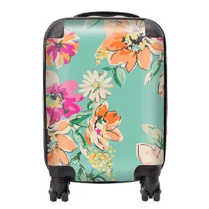 Bright Flower Sketch Suitcase - Small