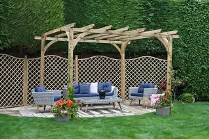 Ultima Wooden Garden Pergola - 3.6 x 3.6m