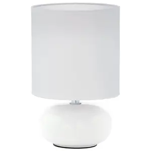 EGLO Trondio White Ceramic Modern Table Lamp