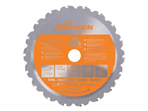 Evolution R165TCT-18CS Multi-Material Saw Blade 165 x 20mm x 18T EVLR165T18CS