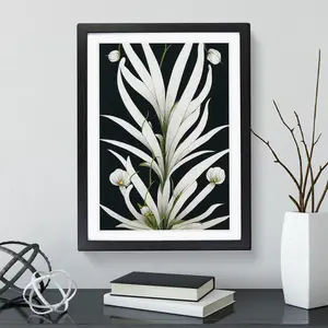 The Unbeatable Flowers - Single Picture Frame Painting Black / 34cm H x 25cm W x 2cm D