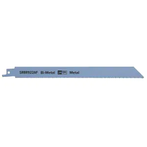 Sealey 230mm 24 TPI Metal Reciprocating Saw Blade Pack of 5 Pieces SRBR922AF