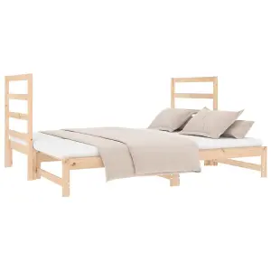 Berkfield Pull-out Day Bed 2x(90x190) cm Solid Wood Pine