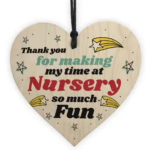 Thank You Teacher Gift Nursery Teacher Gift Appreciation Gift Teacher Gift Wooden Heart Ideal For Leaving Nursery Preschool