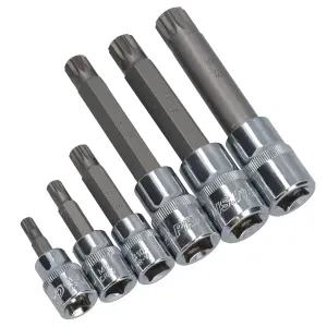 3/8" And 1/2" Drive Spline Triple Square Impact Impacted Sockets M6 - M6H 6pc