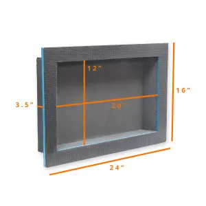 Thermopanel Tileable Shower Niche with Flange - 12 x 20 Inches