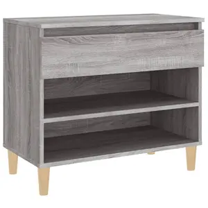 Berkfield Shoe Cabinet Grey Sonoma 70x36x60 cm Engineered Wood