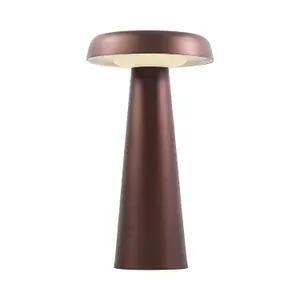 Nordlux Arcello Indoor Outdoor Metal Rechargeable Dimmable LED Table Light in Brass (H) 25cm