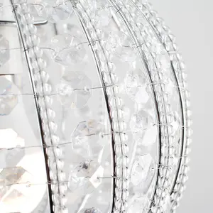 ValueLights Modern Ornate Design Round Ceiling Pendant Shade With Clear Acrylic Jewels