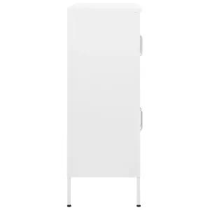 Berkfield Storage Cabinet White 80x35x101.5 cm Steel