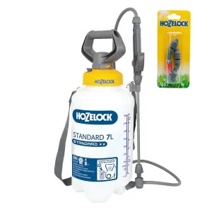 Hozelock 4231 Pressure Sprayer Standard 7 Litre with 4103 Spray Nozzle Set