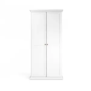 Paris Modern Matt white Double Wardrobe (H)2006.5mm (W)962mm (D)605mm