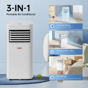 ALECOME Portable Air Conditioner 3-in-1 Air Conditioner Dehumidifier Conditioning Unit 90000 BTU 2900W Remote Class A