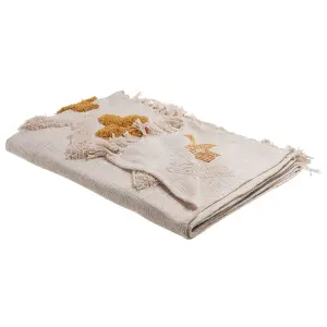 Blanket ADONI Cotton 130 x 180 cm Beige